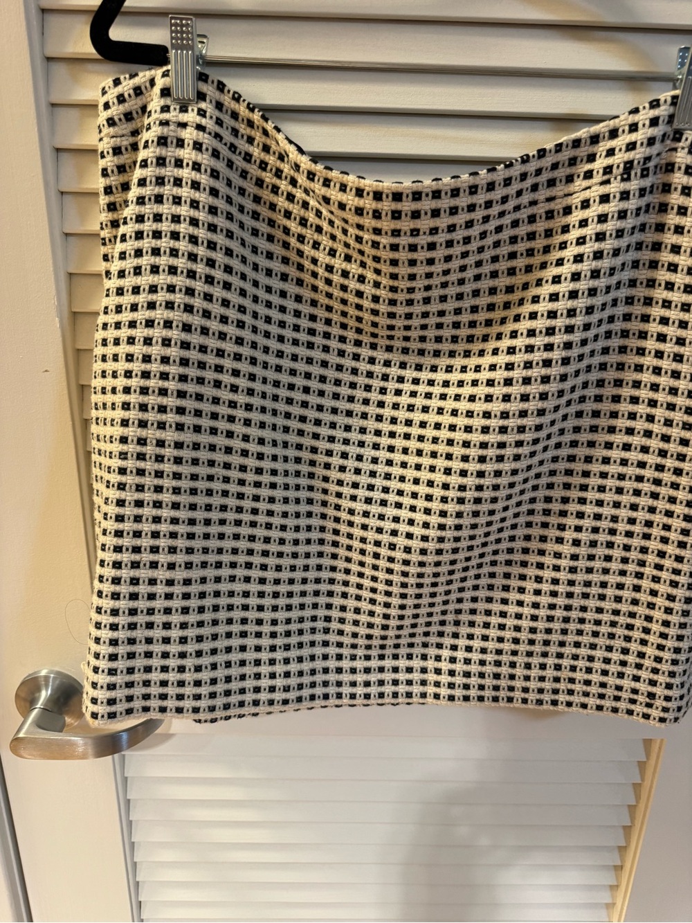 Banana Republic Black and White Check Mini Skirt